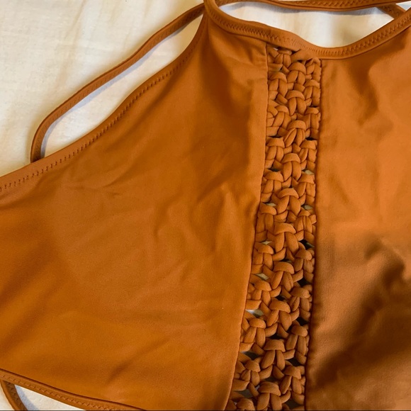 Aerie Orange Halter Bikini Top - Picture 2 of 4